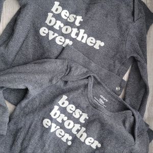 Set of 2 - Baby Best Brother Ever Jumpsuit